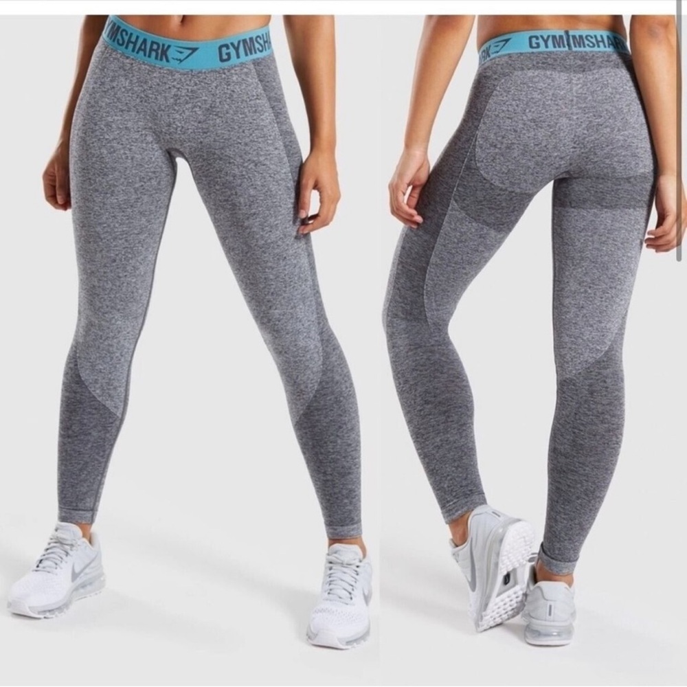 Gymshark Flex V3 Leggings Marled Gray Mid Rise L